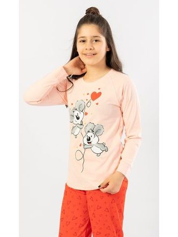 Dětské pyžamo dlouhé Méďa I love you - modrá