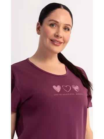 Dámské pyžamo kapri Denisa - vínová