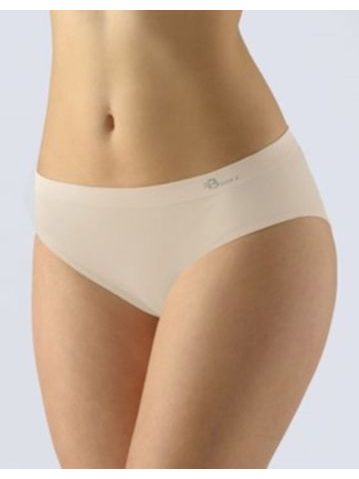 GINA dámské kalhotky klasické, širší bok, bezešvé, Bamboo Soft 00047P - tělová