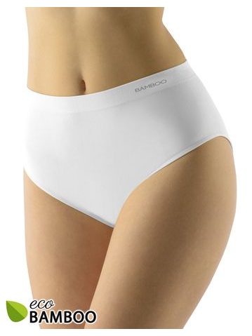 GINA dámské kalhotky klasické mama, větší velikosti, bezešvé, jednobarevné Eco Bamboo 01002P - kouřová bílá