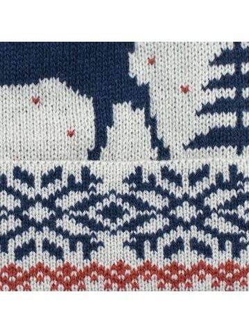 Čepice se pletenými stromy bílá