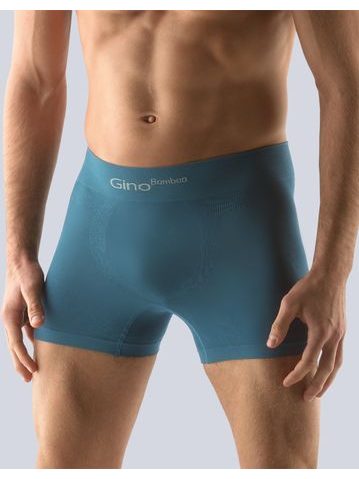 Pánské boxerky s delší nohavičkou, delší nohavička, bezešvé, jednobarevné Bamboo PureLine 54004P - petrolejová