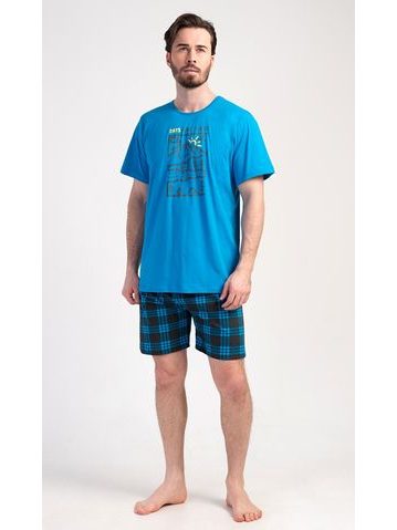 Pánské pyžamo šortky Outdoor - modrá