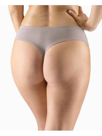 Dámské tanga francouzská, francouzské, bezešvé, bokové, jednobarevné Eco Bamboo 04031P - šedohnědá