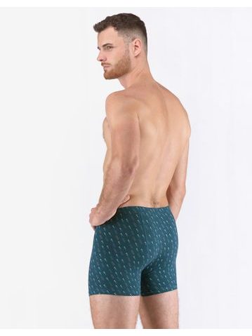 Pánské boxerky s delší nohavičkou, delší nohavička, šité, jednobarevné 74090P - černá