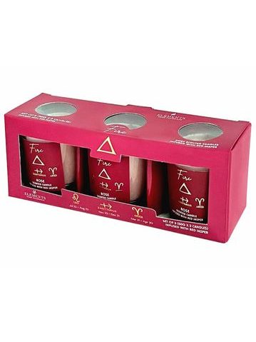 ARÔME Elements sada vonných svíček 3 ks Oheň