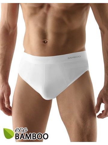 Pánské slipy se širším bokem bezešvé Eco Bamboo 51004P - bílá