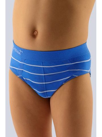 Chlapecké slipy GINA Bamboo bezešvé 21999P - atlantic bílá