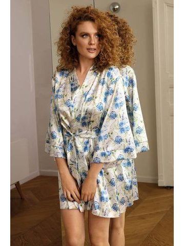 Saténový župan dámský 90 flowers 3