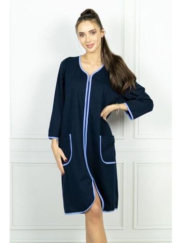 Bavlněný župan Denisa tmavě modrý
