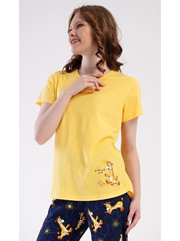 Bavlněné pyžamo Fiorella short fialové