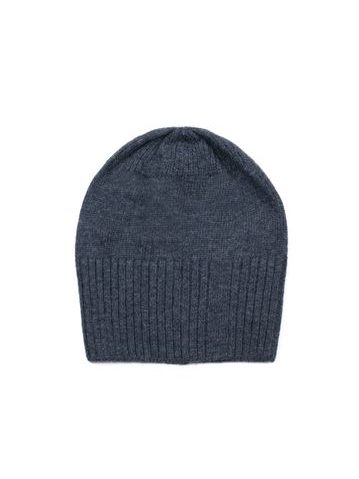 Zimní čepice s kašmírem tmavě šedá
