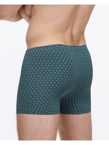 Pánské boxerky delší nohavička, šité 74183 - černá tm. šedá