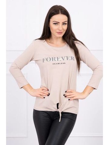 Tričko s nápisem "FOREVER" béžová S/M - L/XL