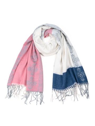 Šál s růžovým zimním vzorem