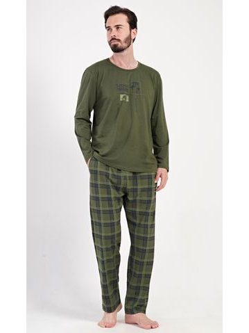 Pánské pyžamo dlouhé Sunshine paradise - khaki