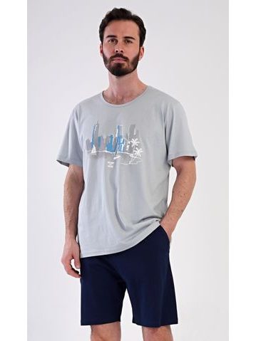 Pánské pyžamo šortky Outdoor - modrá