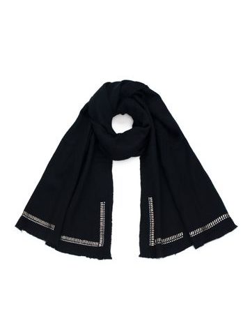 Lemovaná šála černá