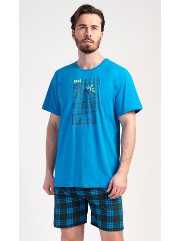 Pánské pyžamo šortky Outdoor - modrá