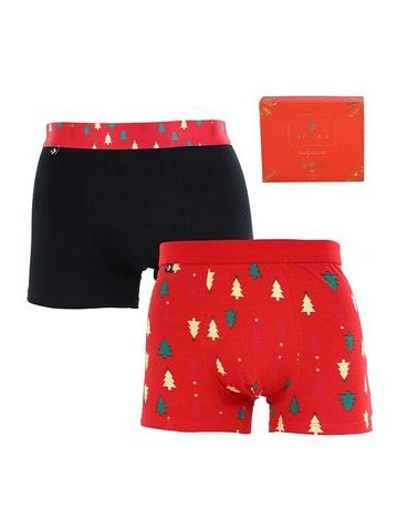 2 pack boxerek 600-005 vánoční černé a červené