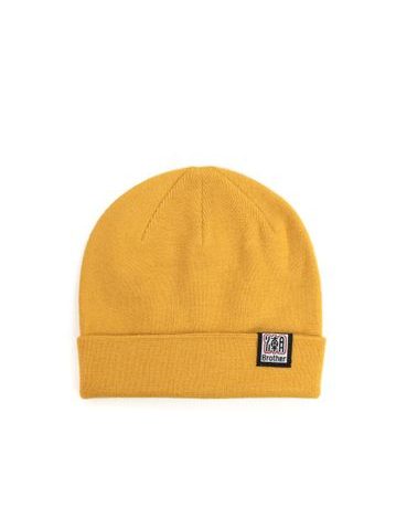 Čepice beanie dvojitá žlutá