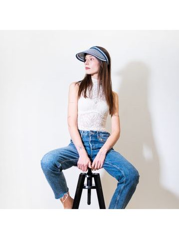 Klobouk pastelový béžovo růžový