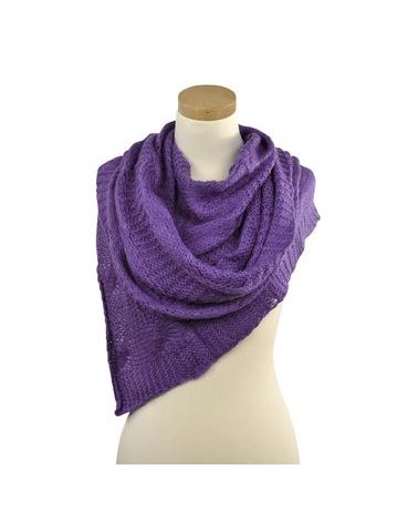 Zimní vlněný šál - fialový