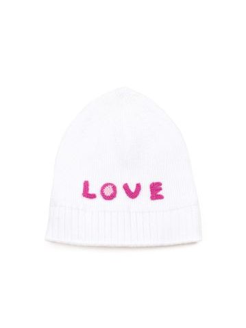 Dětská čepice love bílá
