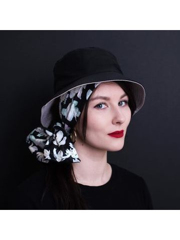 Podzimní pletená čelenka žlutá