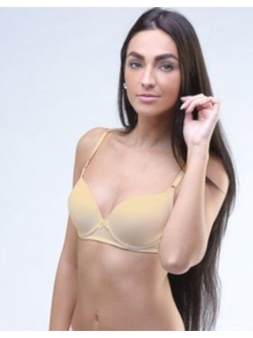 Dámská podprsenka push-up, šité 17009P - koňak