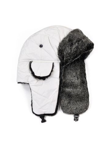 Bílá unisex ušanka