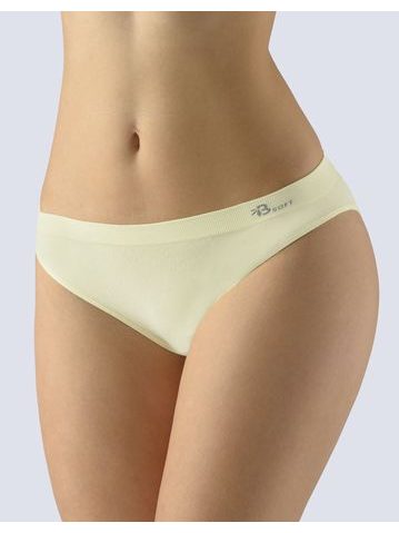 GINA dámské kalhotky klasické s úzkým bokem, bezešvé, Bamboo Soft 00046P - vanilková