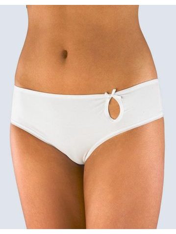 GINA dámské tanga francouzská, francouzské, šité, bokové, jednobarevné Paris 14992P - bílá