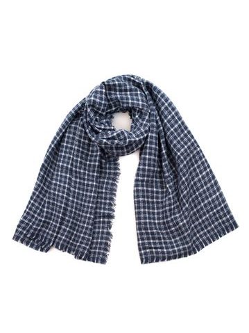 Kostkovaná šála modrá