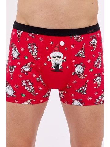 Vánoční boxerky se skřítky Rider červené