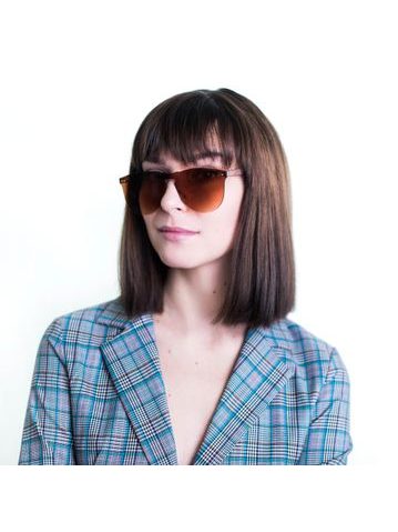 Zrcadlové sluneční brýle hnědé