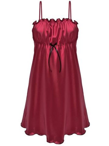 Dámská saténová košilka DKAREN Elwira vínová