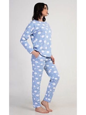 Dámské pyžamo dlouhé Emma - vínová