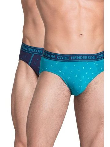 2 ks pánské slipy Land modré a tyrkysové