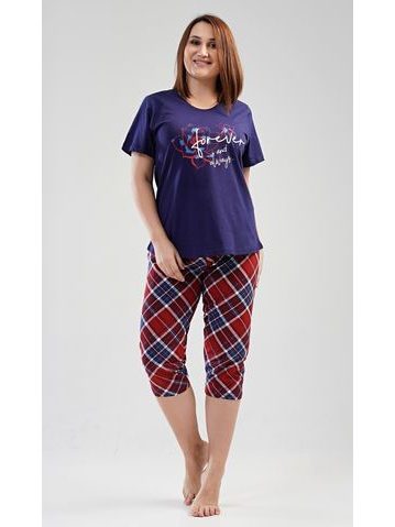 Dámské pyžamo kapri Forever - tmavě modrá