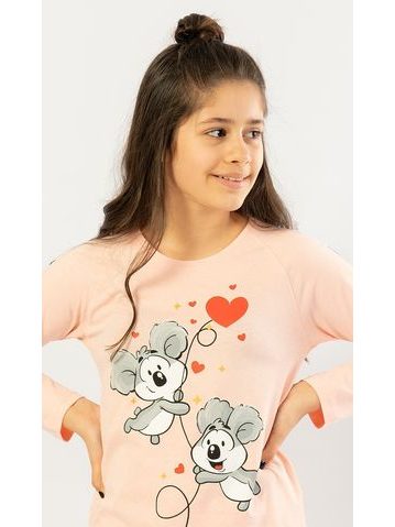 Dětské pyžamo dlouhé Méďa I love you - modrá