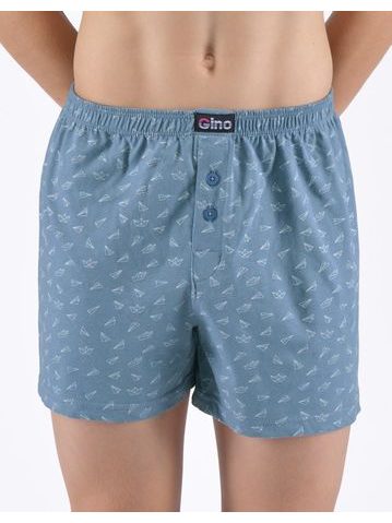 Dětské trenky volné chlapecké, šité, s potiskem - kouřová bílá