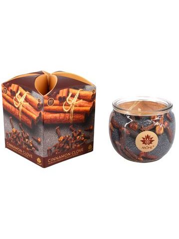 ARÔME Svíčka 90 g, ve skle a flower boxu, Cinamon Clove