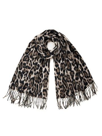 Šála zdobená zvířecím motivem hnědá