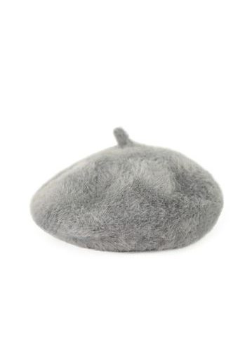 Klasický baret s anténkou šedý