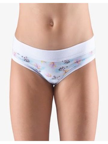 GINA dětské kalhotky klasické dívčí, úzký bok, šité, s potiskem 20024P - bílá pomnenková