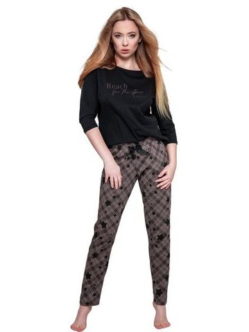 Dámské pyžamo Reach for the stars černé
