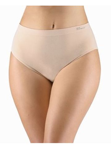 Dámské kalhotky klasické ve větších velikostech, větší velikosti, bezešvé, jednobarevné Eco Bamboo 01002P - béžová