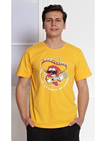 Pánská noční košile s krátkým rukávem Méďa na kole - šedá