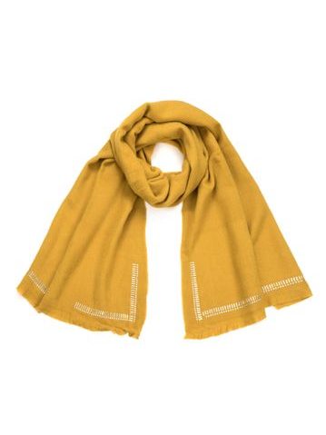 Lemovaná šála žlutá